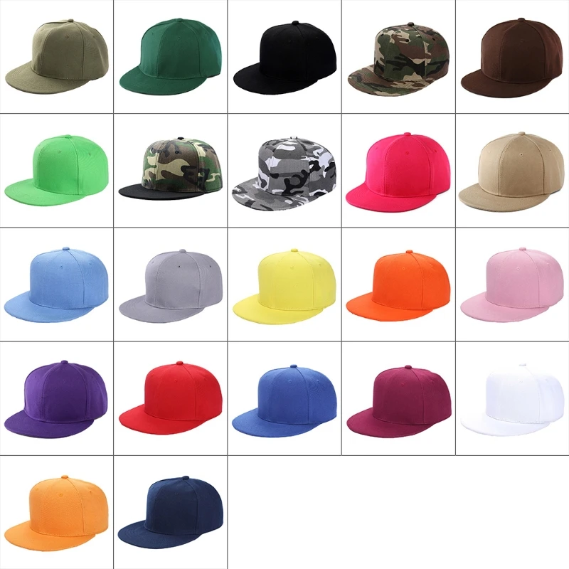 Baseball Cap Flat Bill Brim Blank 