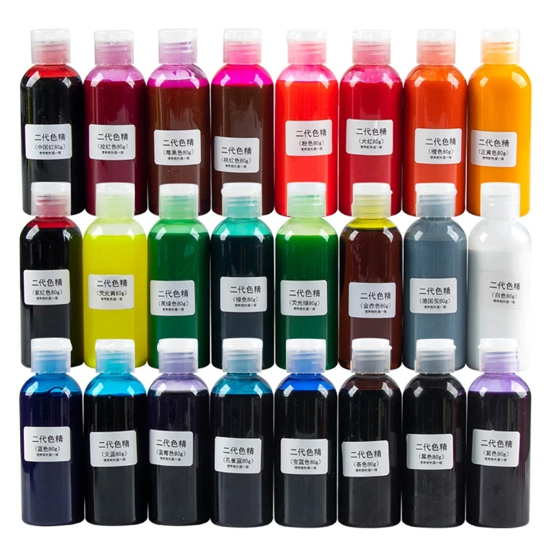 Description Picture 2 of itemLarge Bottle 80g Resin Pigment Kit Epoxy Resin Coloring Dye Pigment Colorant Crystal Mold Soap Making Drop Shipping