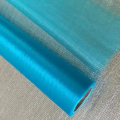 Lake Blue 1/2 шт. 50 см* 50 м Свадебные пряжи рулон тюля кристально чистая Настольная дорожка из тюля прозрачная органза из газовой ткани рулон Свадебные украшения - Цвет: Lake Blue