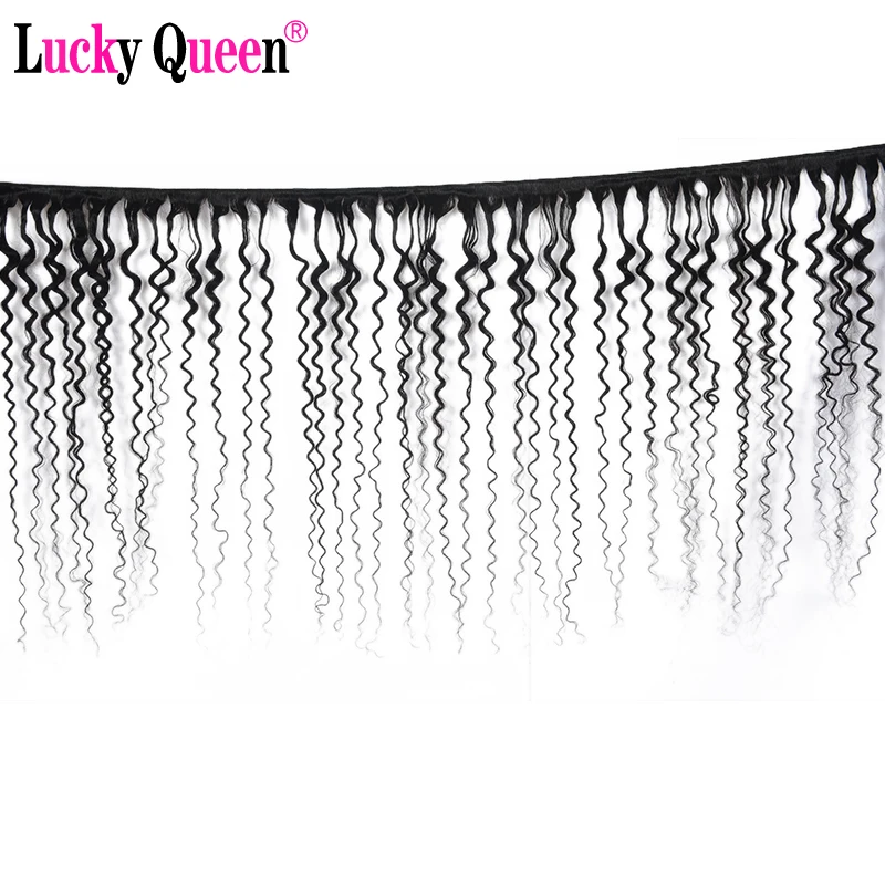 Бразильские кудрявые пучки вьющихся волос 3/4 шт человеческие волосы переплетения пучки натуральный цвет не Реми волосы для наращивания Lucky queen