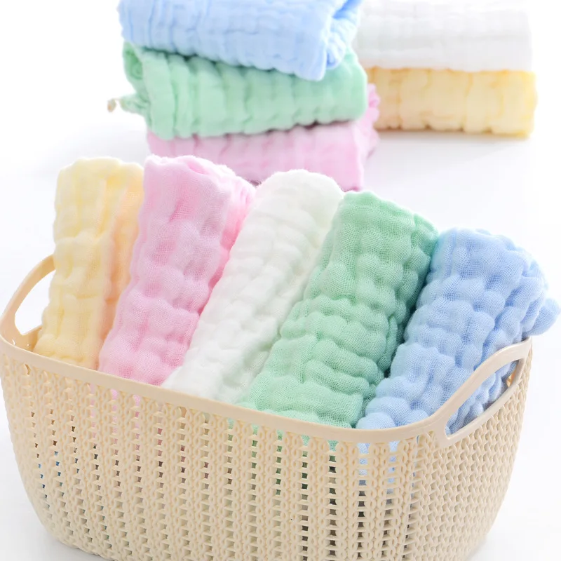 Muslin 6 layers pure cotton soft baby bath towel baby wash towel