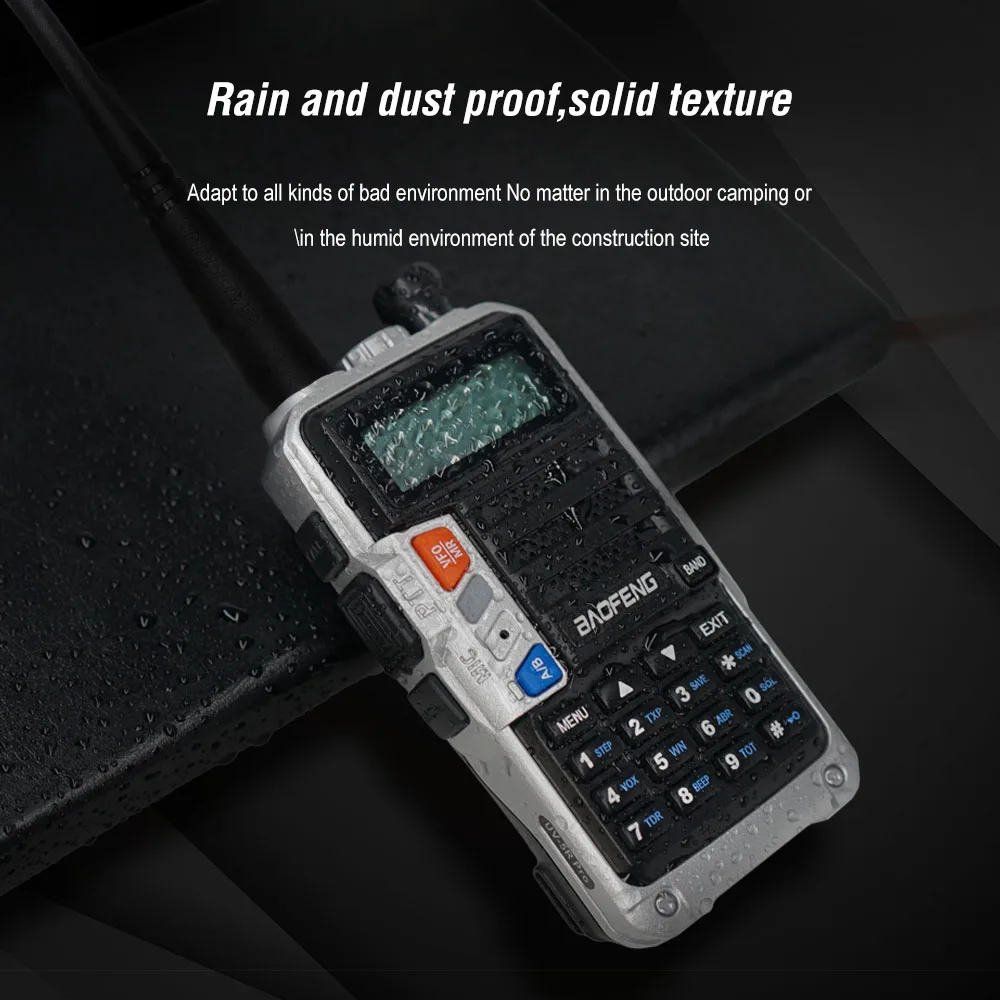Rádio em Dois Tri-band Baofeng Walkie Talkie 8w Alta Potência Sentidos Portátil cb Ham Rádio hf fm Transceptor Atualizar uv 5r 2pcs Uv-5r Pro 7 portátil cb ham rádio hf fm transceptor atualizar uv 5r