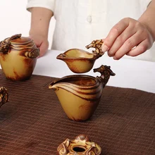 Грубая керамика Фильтры Чайные фильтр креативная керамика фарфор фильтр Держатель для чая японский ретро чай кунг-фу