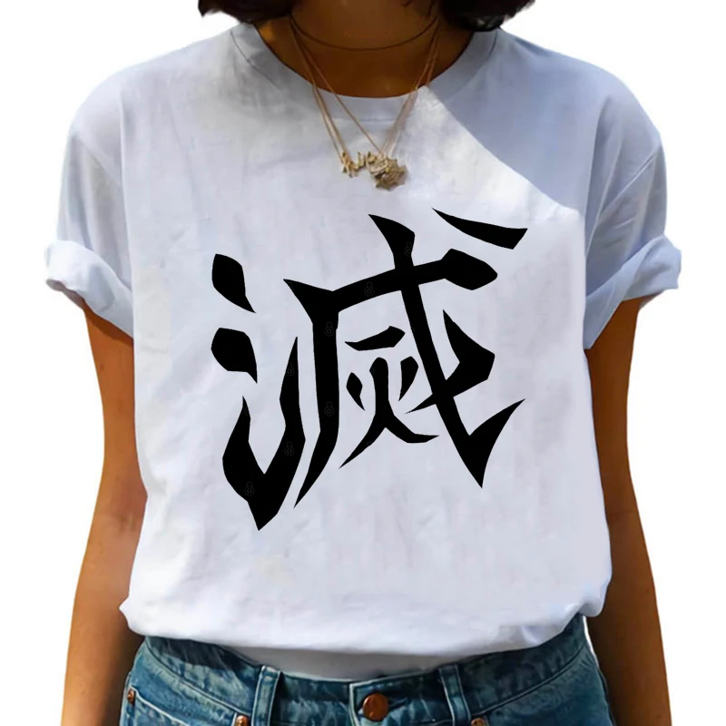 90s kimetsu no yaiba demon slayer t shirt graphic top tees japanese anime tshirt harajuku kawaii streetwear punk tshirt