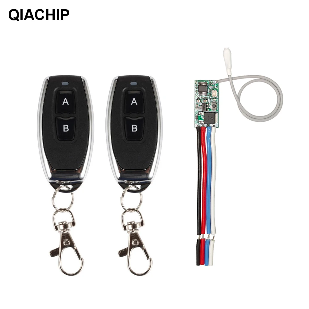 Беспроводной Радиочастотный переключатель QIACHIP 433 МГц 3 6 В в 12 24 постоянного