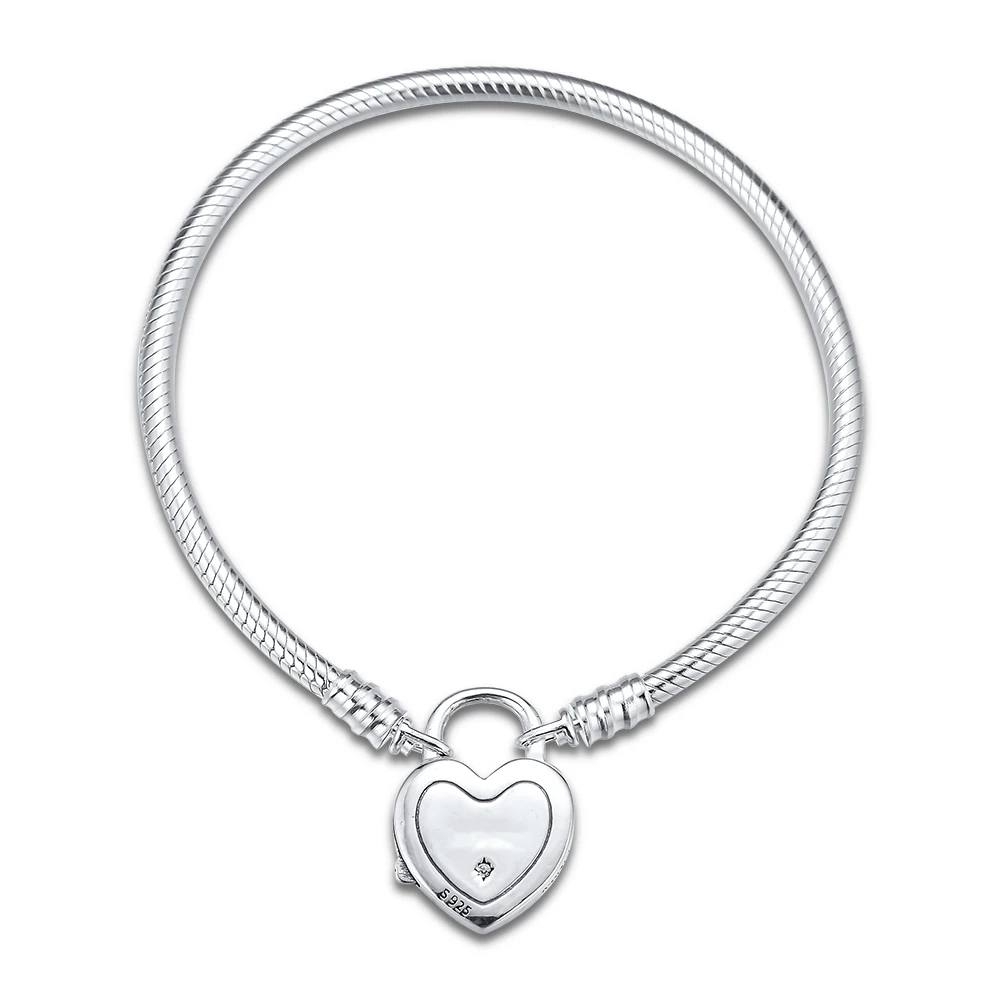 CKK браслет Fantasyland замок браслеты с сердечками для женщин Pulseira Feminina Masculina Pulseras Mujer серебро 925 пробы ювелирные изделия
