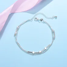 Корейский стиль стиль посеребренный ножной браслет женский счастливый бисер Douyin Стиль Знаменитостей онлайн знаменитостей кольцо на лодыжки Xian Qi сексуальный