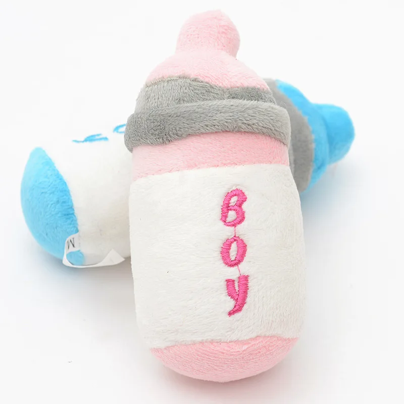 Cat Dog Sound Plush Toys Milk Bottle Puppy Pet Chew toy Squeak Teeth Cleaning For Dogs Screaming Toy | Дом и сад