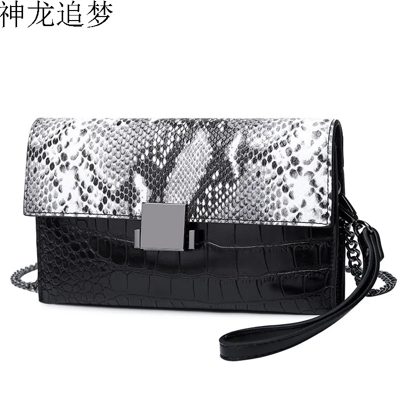 

women clutch Bags Women's Wallet women chain Bag cowhide Leather handbag Europe and America Fashion Shoulder Messenger Bags