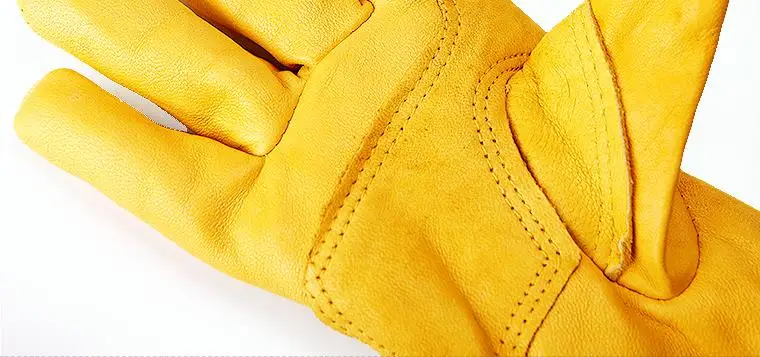 Перчатки для сварочных работ строительные кожаные теплоизолированные мужские и женские утолщенные хлопчатобумажные подкладки износостойкие
