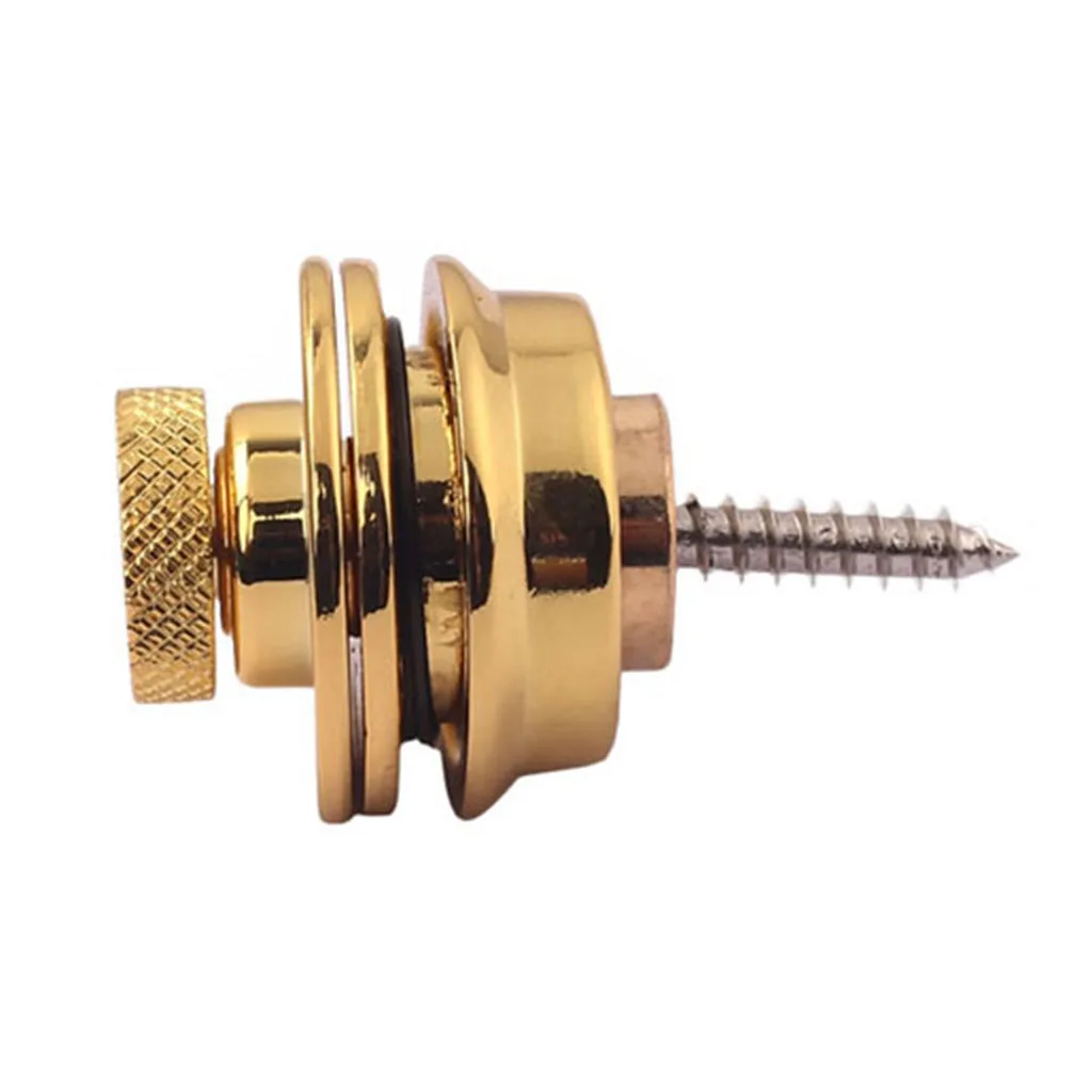 1 Piece Gold Flat Head Electric Guitar Strap Lock for Guitar Parts Accessories