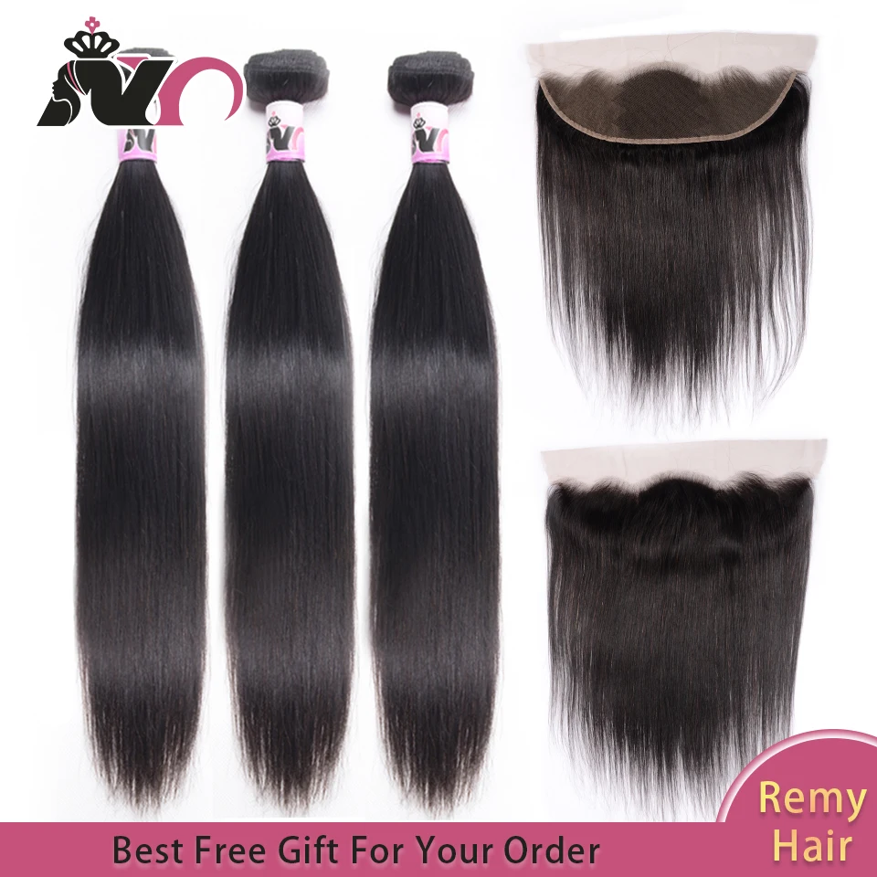 

NY Hair Straight Hair Bundles With Closure Malaysia Bundles With Frontal Human Hair Weave Bundles With Closure Non-Remy Hair