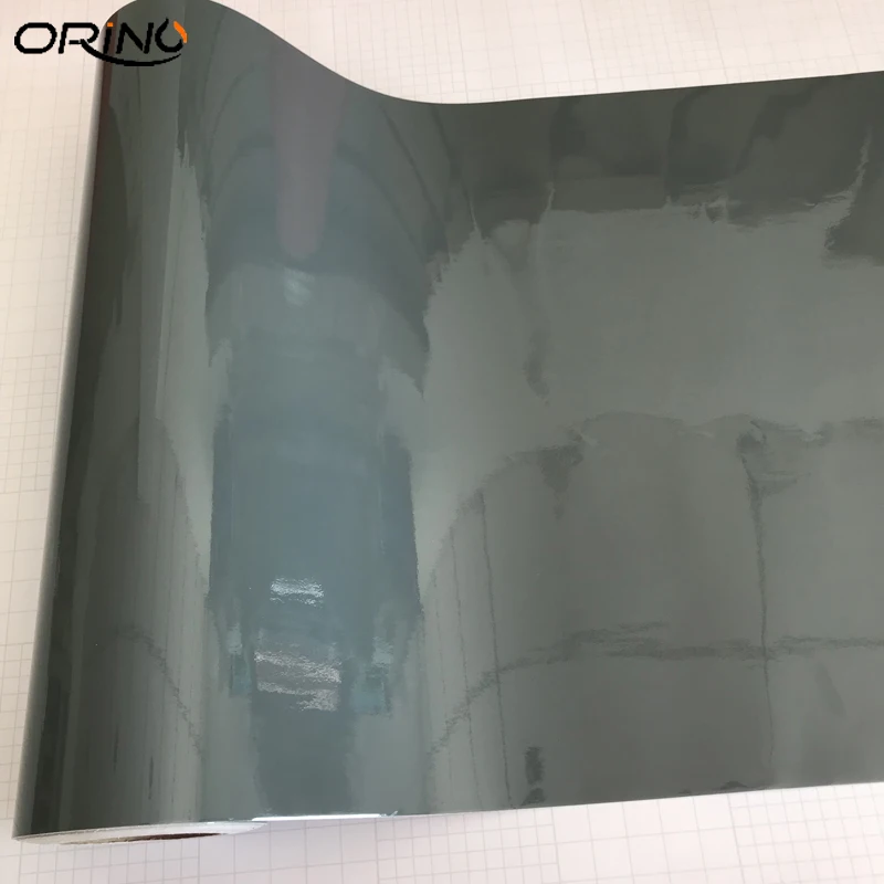 Glossy Cement Grey Vinyl Film Wrap-2