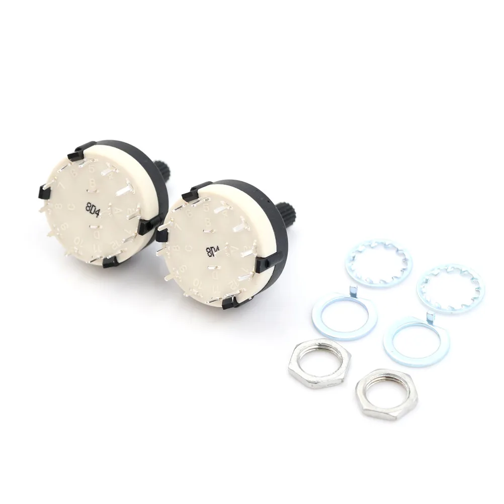 2pcs 12 Selectable Band Rotary Channel Selector RS26 1 Pole Position Switch Single Deck Rotary Switch Band Selector