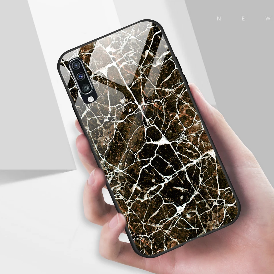 Для samsung Galaxy A70 SM-A705F противоударный протектор жесткий чехол для Galaxy A80/A90 TPU закаленное стекло Роскошный чехол для мобильного телефона