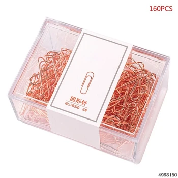 

160pcs Mini Metal Paper Clips Bookmarks Photo Letter Binder Clip Stationery Tool Dropship