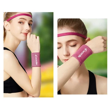 

Wrist Brace Support Breathable Ice Cooling Tennis Wristband Wrap Sport Sweatband For Gym Yoga Volleyball Hand Sweat Band