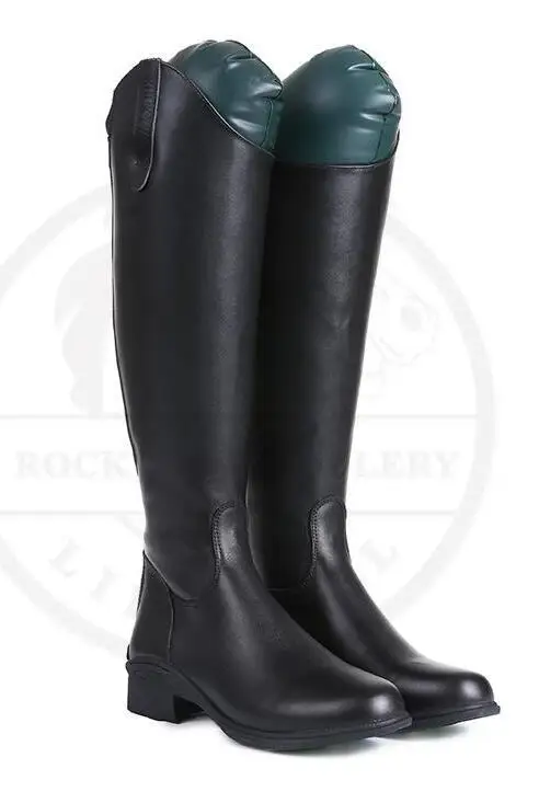 Botas de montar a caballo para hombre, botines largos de arnés, botas de  cuero, zapatos| | - AliExpress