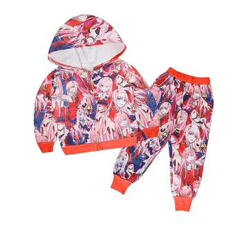 

Darling In The Franxx ZERO TWO Hentai for Girl Jacket Coat Pants Halloween Costumes Cosplay Anime Disfraces Kid Dress Up Clothes