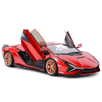 Bburago 1:24 Lamborghini Sian FKP 37 Green Sports Car Static Die Cast Vehicles Collectible Model Car Toys 2