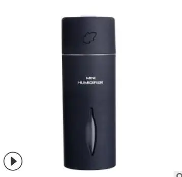 Портативный мини авто USB светодиодный диффузный увлажнитель воздуха Эфирное масло Арома очиститель воздуха 150 мл увлажнитель воздуха для дома автомобиля офиса - Цвет: Black
