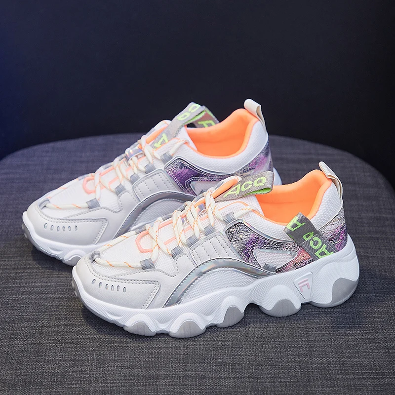 

Women's Vulcanized Shoes 2020 Fashion Platform Sneakers Breathale Women Sport Shoes Comfortable Running Shoes Zapatos De Mujer