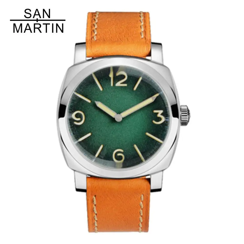Мужские наручные часы San Martin винтажные из нержавеющей стали 200 м
