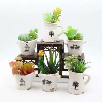 

Creative simulation succulent potted ornaments artificial flowers artificial flowers Home living room interior decoration