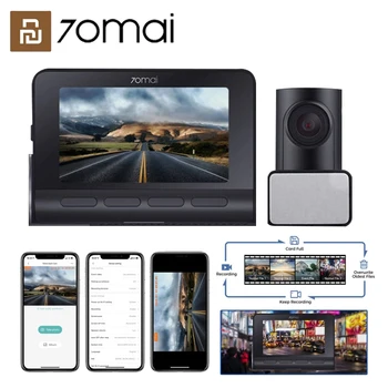 

70mai A800 Dual-vision 4K Dash Cam FCW System GPS Built-in 140°FOV 3-inch HD Display Screen