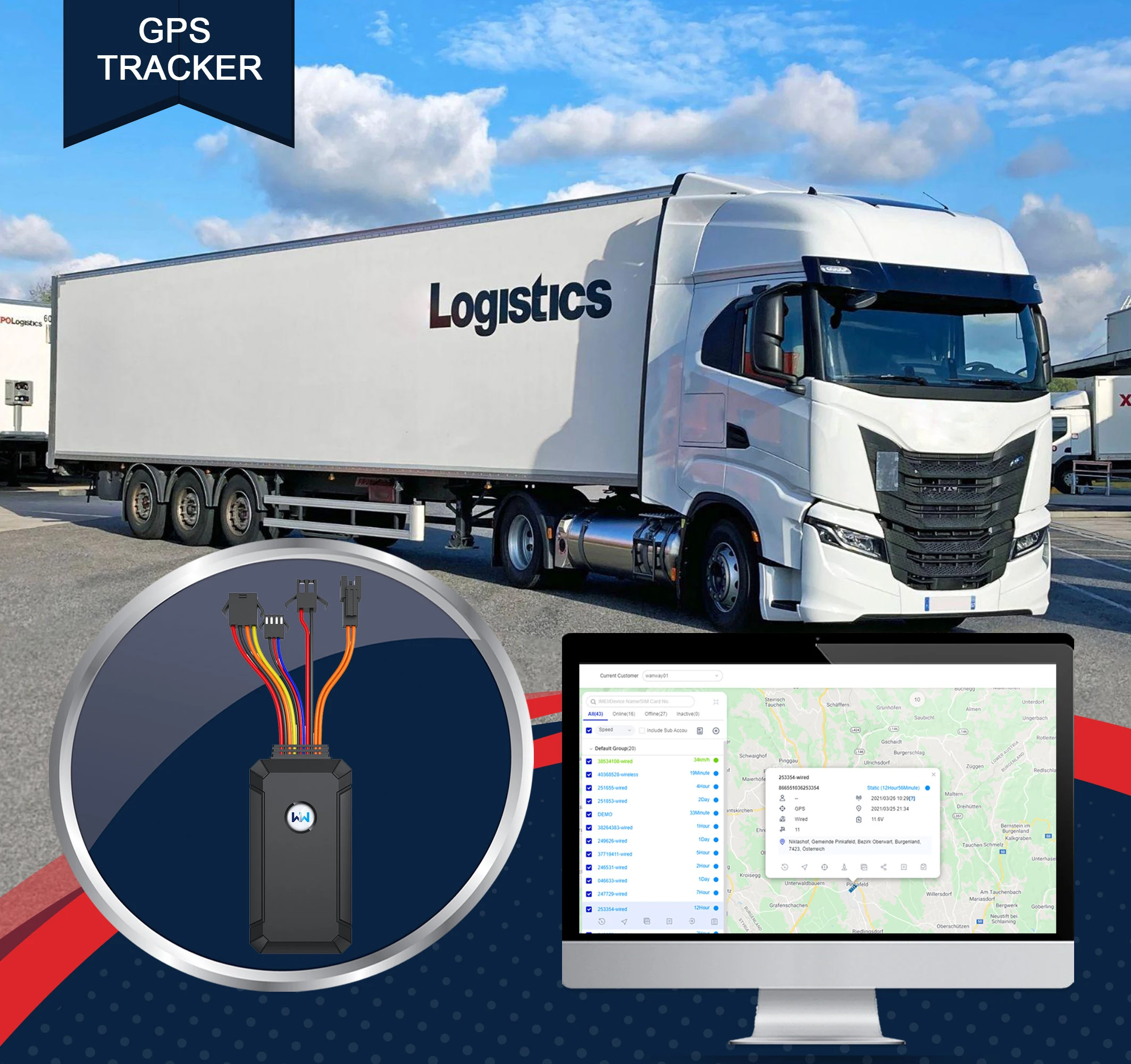GPS-трекер 3G gps wcdma для автомобиля дистанционное отключение двигателя с системой