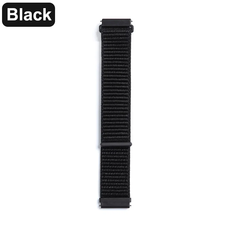 Black Нейлоновый ремешок для Garmin 20 мм Vivoactive 3 ремешок для Garmin Vivoactive3 4/Vivomove HR/Forerunner 645 умный Браслет ремешок для часов - Цвет: Black