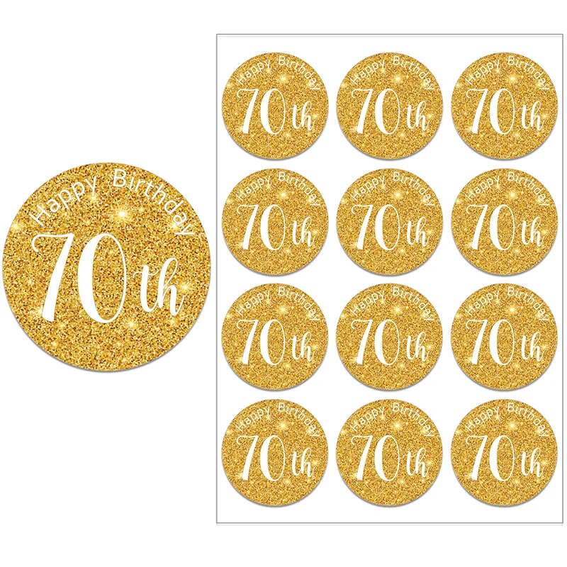 Etichetta Per Bottiglia 70° Compleanno Con Fiocco, Finitura In Oro Nero, 8,5 X 11,5 Cm Happy Birthday 70 – Decorazione Di Compleanno Per Donne E Uomini (70