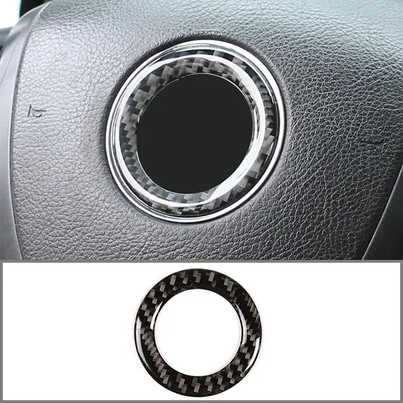 

For Volkswagen Touareg 2011-2018 Steering Wheel Logo Ring Real Carbon Fiber (Soft) Car Interior Modification Accessories