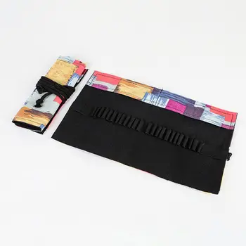 

12/24/36/48/72 Holes Large Canvas Roll Pen Curtain Pencil Bag Case Makeup Wrap Holder Storage Pouch