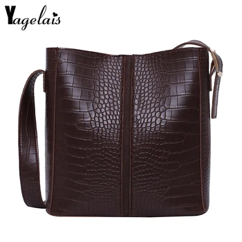 

Crocodile Crossbody Bag For Women Shoulder Bag Brand Designer Women Bags Luxury PU Leather Bag Bucket Bag Handbag