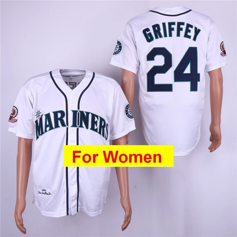 Синий Женская майка Seattle Ken Griffey Jr. Ichiro Suzuki Felix Hernandez James Paxton Edgar Martinez FLEX& Cool Base - Цвет: Синий