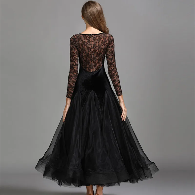 Вальс платье Румба Стандартный Гладкий танец платья соц Платье Бальный Танец