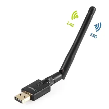 

Mini WiFi Adapter AC600Mbps 2.4G&5G USB Wifi High speed Network Card Dual Band Wifi Dongle Antenna Wi Fi Receiver For Laptop PC