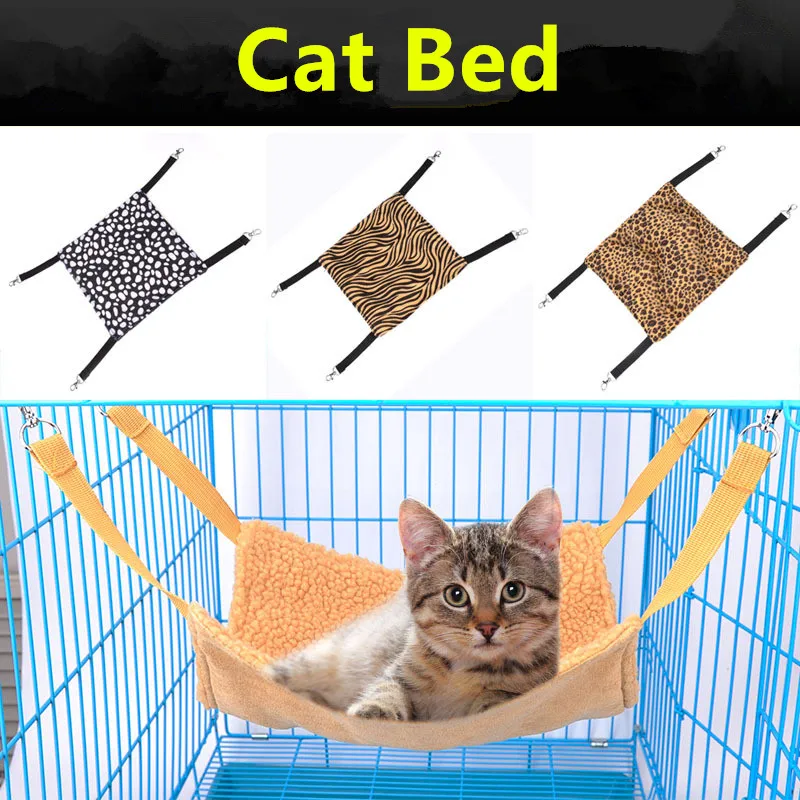 Теплый подвесной коврик для кошек мягкий гамак зимний кровать Клетка котят чехол