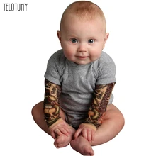 TELOTUNY/Модный комбинезон для маленьких мальчиков с длинными рукавами и принтом тату в стиле рок; детская одежда для мальчиков; лоскутное одеяло; осень 109 г