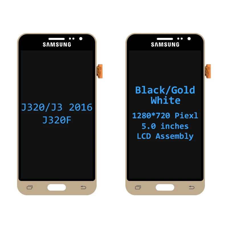 Najtaniej J320F super amoled do Samsung Galaxy J320 J3 2016 LCD J320H J320FN J320M wyświetlacz montaż digitizera ekranu dotykowego części J320 LCD
