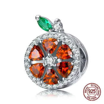 

womak fit original Pandora bracelet charm pendant DIY grapefruit beads 925 sterling silver woman luxury jewelry making