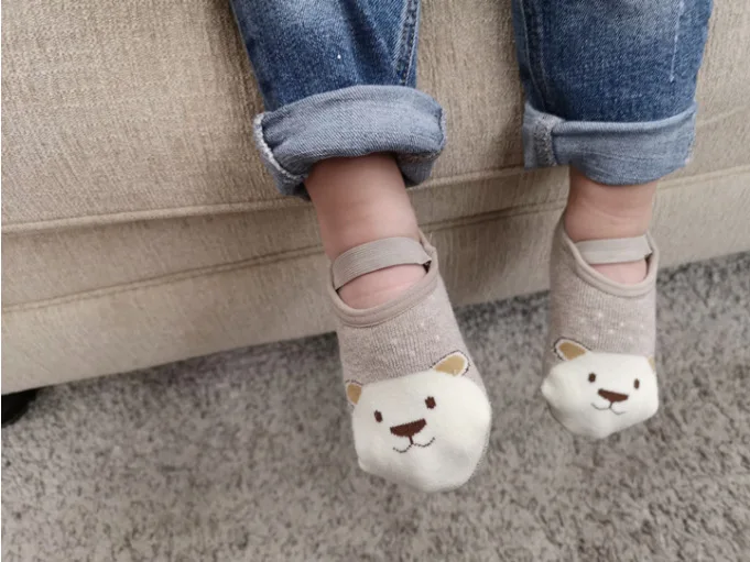 Стиль, детские Нескользящие носки-тапочки корейский стиль, всесезонный рисунок с героями мультфильмов, xue ayumi wa Childr