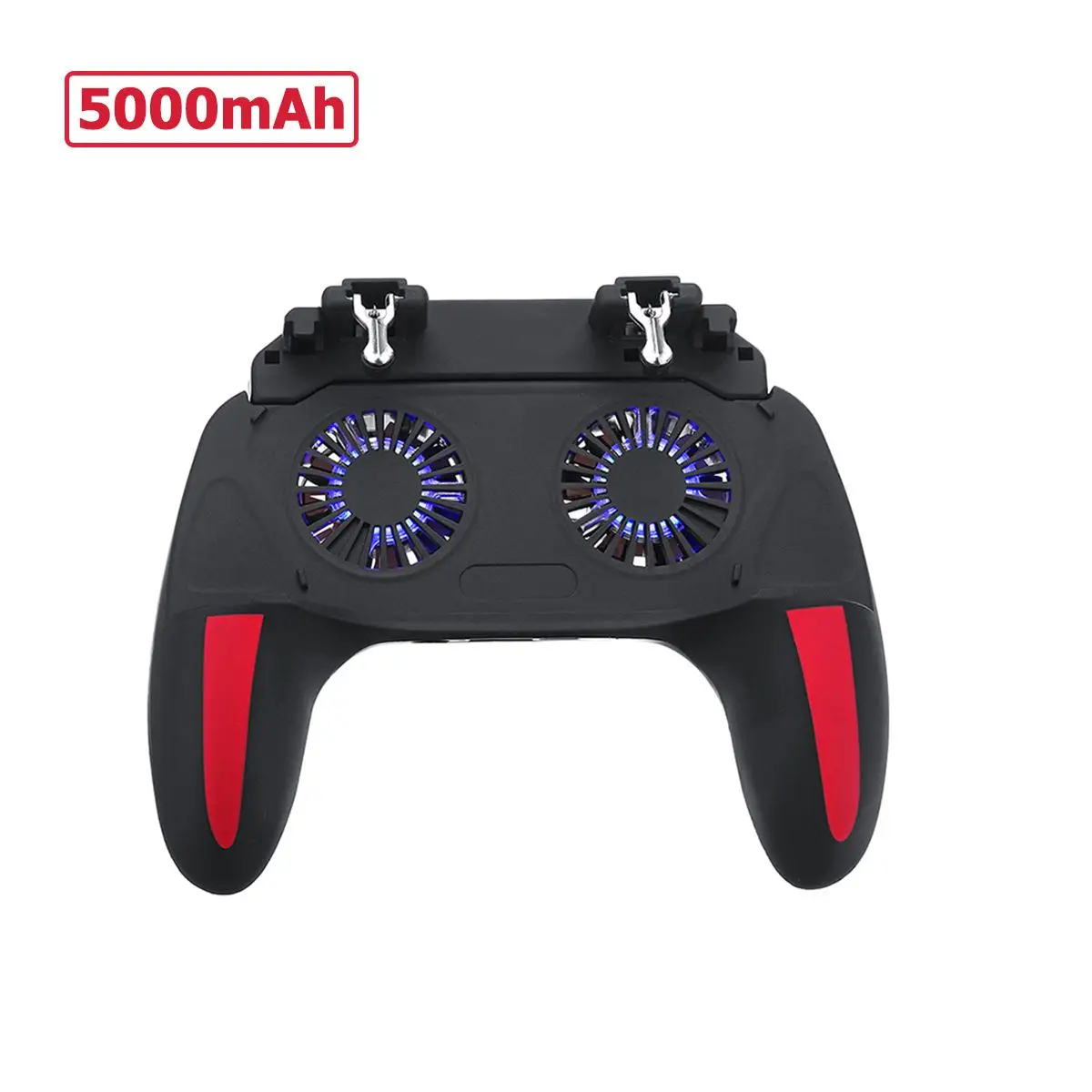 5000mAh Все-в-одном 6 пальцев игровой контроллер ручка геймпад для PUBG кулер вентилятор охлаждения L1 R1 джойстик для шутеров для смартфона - Цвет: 5000mAh