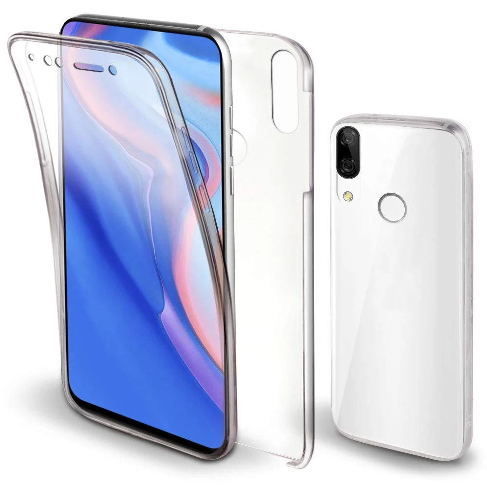 Чехол 2 в 1 360 градусов силиконовая Прозрачная крышка для huawei P Smart Z PSmart жесткая