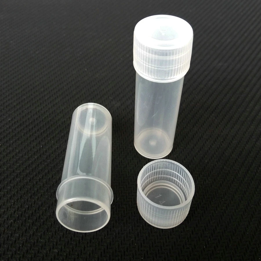 

50PCS 5g Volume Plastic Small Bottle Vial Storage Container Sample Collection