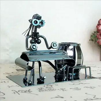 

Multifunction Iron Man Play Piano Pen Case and Phone Stand Artworks Student and Teacher Gifts