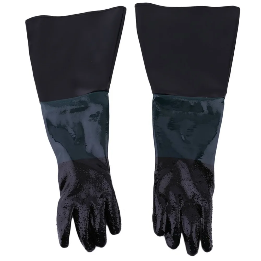 1 Pair 600MM Durable Soft Heavy Duty Protective Sandblasting Replacement Machine Gloves For Sandblaster Sand Blast Cabinet Work