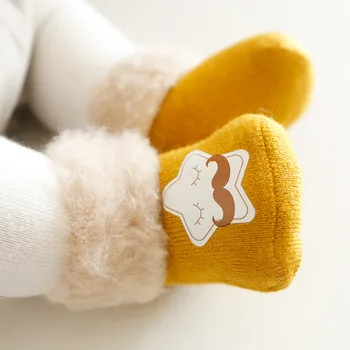 

Baby Socks Set Newborn Autumn Winter Socks Leg Warmer Terry Sock Kids Cartoon Floor Sock Funny Toddler Thicken Knitted Sokken