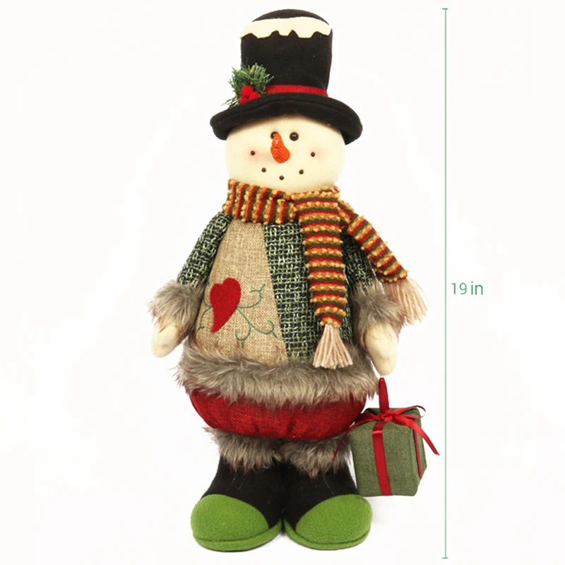 New Year Christmas Decorations for Home Creative Standing Snowman Doll Desktop Window Decoration Christmas Supplies